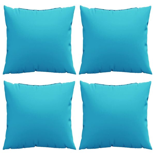 Пухени възглавници 4 pcs Тюркоаз 50 x 50 cm Полиester плат