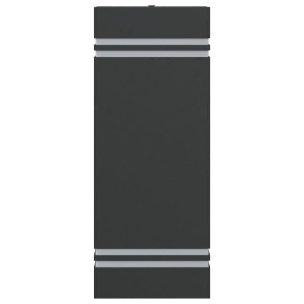 Външни стенни осветителни тела 2 бр черни неръждаема стомана