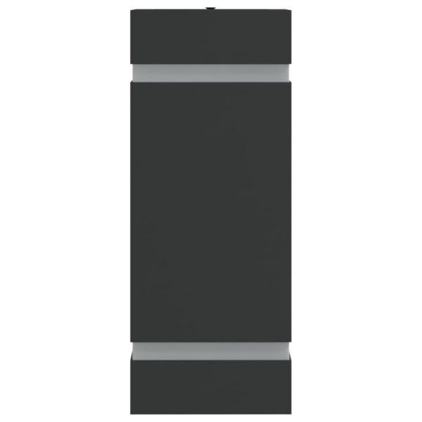 Външни стенни осветителни тела 2 бр черни неръждаема стомана