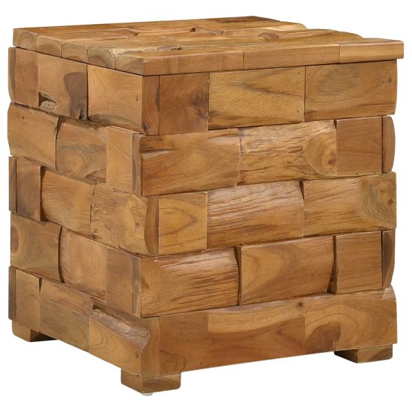 Стол за съхранение Кафяво 40 x 40 x 45 cm Солидно тиково дърво