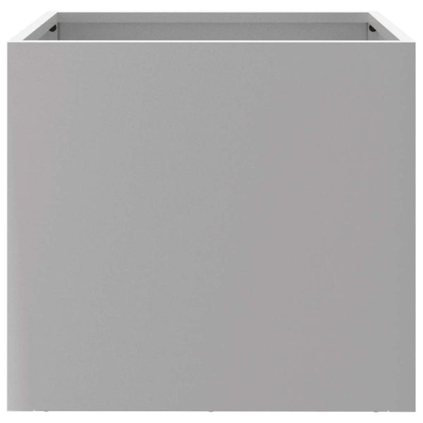 Кашпа, сребриста, 32x30x29 см, поцинкована стомана