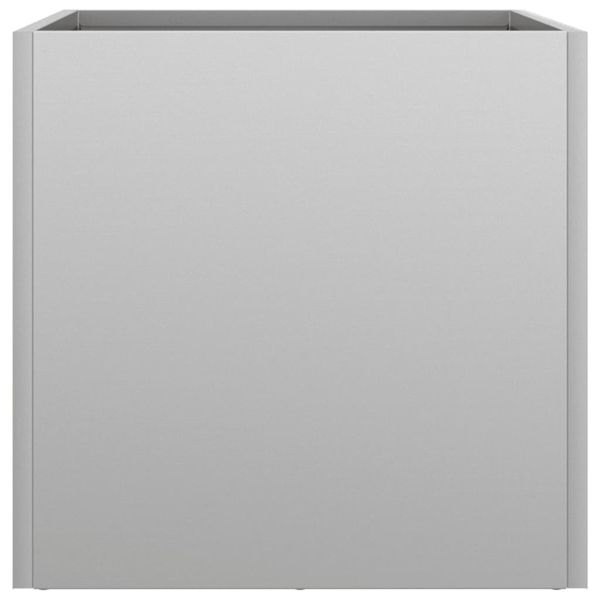 Кашпа, сребриста, 32x30x29 см, поцинкована стомана