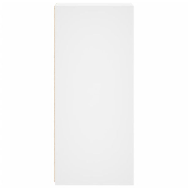 Бюфет, бял, 30x41x93 см, инженерно дърво