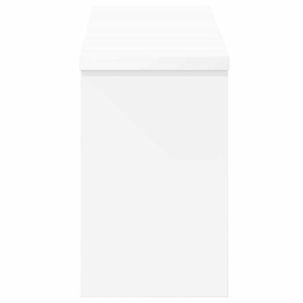 Стенен закачалка за палта Бяло 50 x 16 x 26 см Инженерно дърво