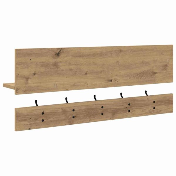 Стенен закачалка за палта Дъб 90 x 15 x 36 см Инженерно дърво