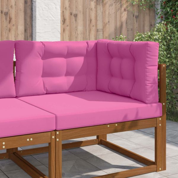 Възглавница за диван на открито 3 pcs Розово Полиестер