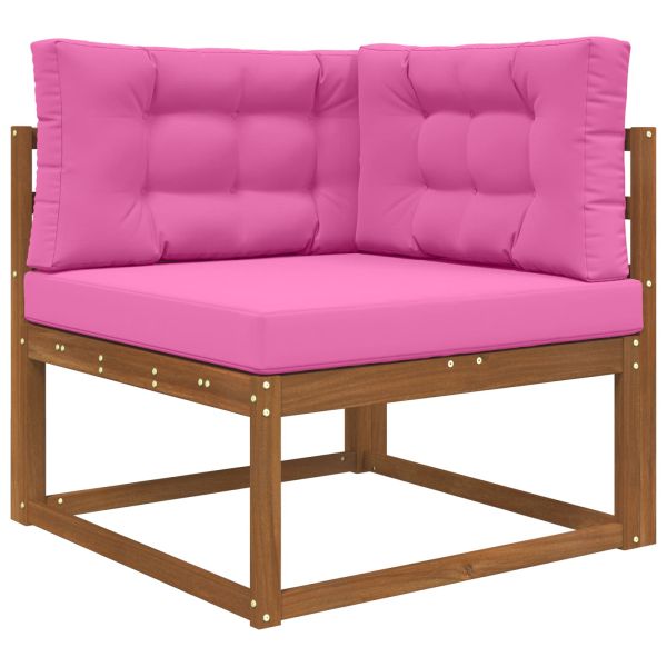 Възглавница за диван на открито 3 pcs Розово Полиестер