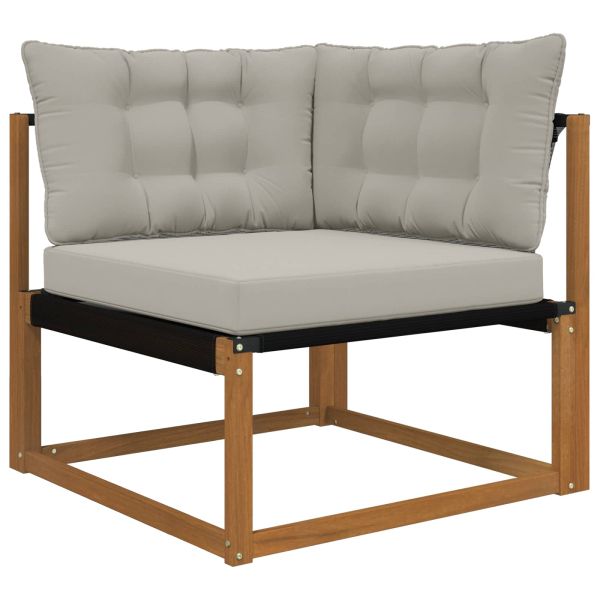 Възглавница за диван на открито 3 pcs Сив Полиестер