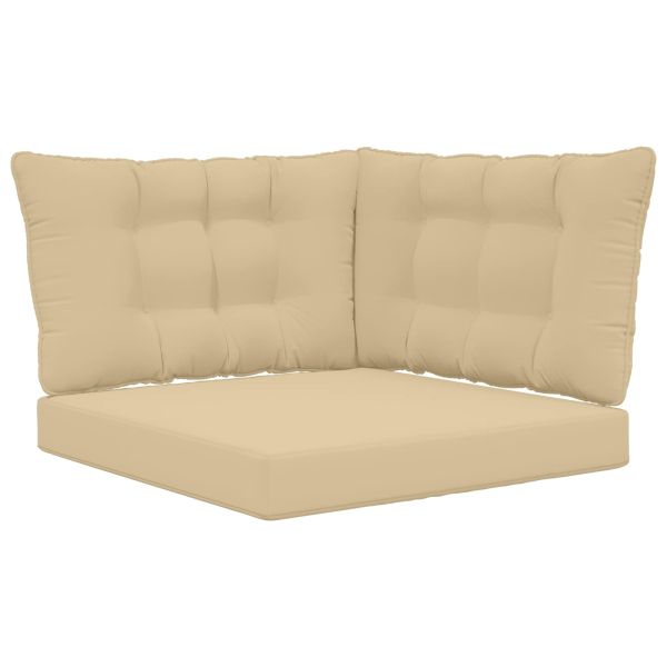 Възглавница за диван на открито 3 pcs Бежово Полиестер