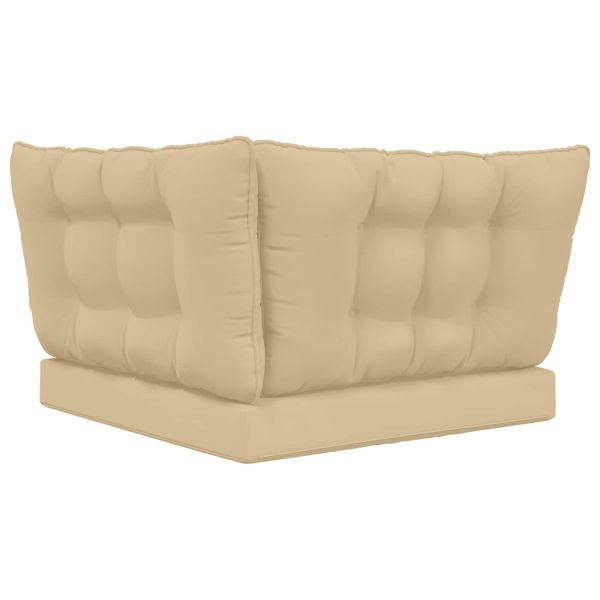 Възглавница за диван на открито 3 pcs Бежово Полиестер