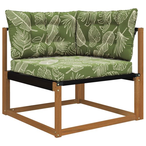 Възглавница за диван на открито 3 pcs Дизайн с листа Полиестер