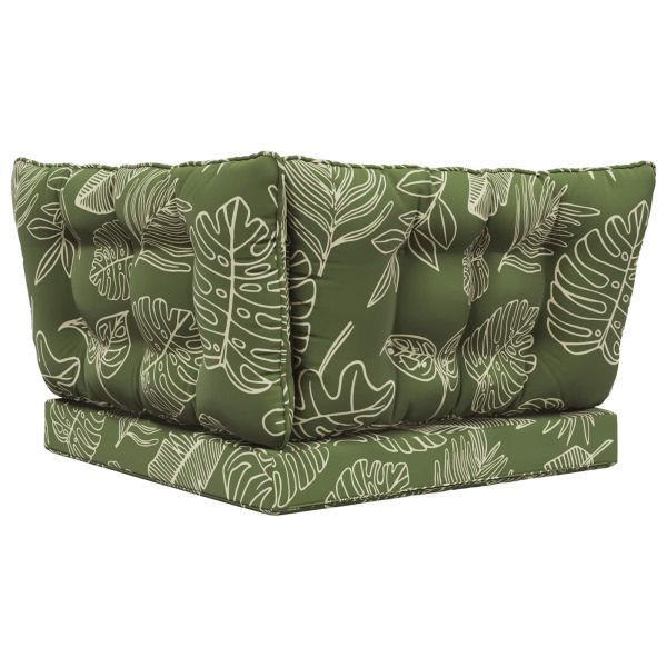 Възглавница за диван на открито 3 pcs Дизайн с листа Полиестер