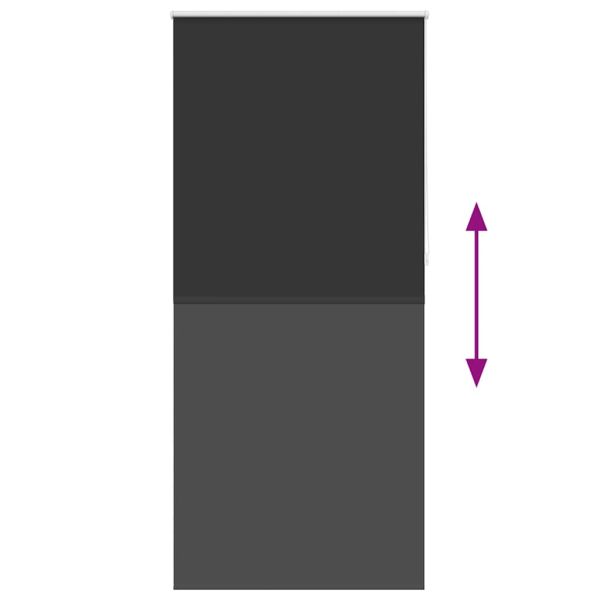 Затъмняваща ролетна щора 104,4x230 см, ширина на плат 100 см, черна