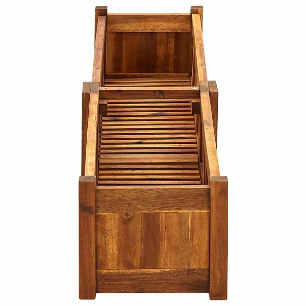 Градинска повдигната леха, акациево дърво, 150x30x25 см