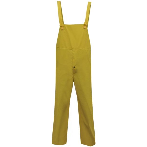 Водоустойчив дъждобран от две части с качулка, жълт, L