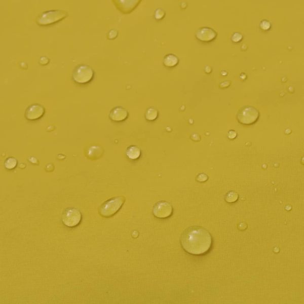 Водоустойчив дъждобран от две части с качулка, жълт, L