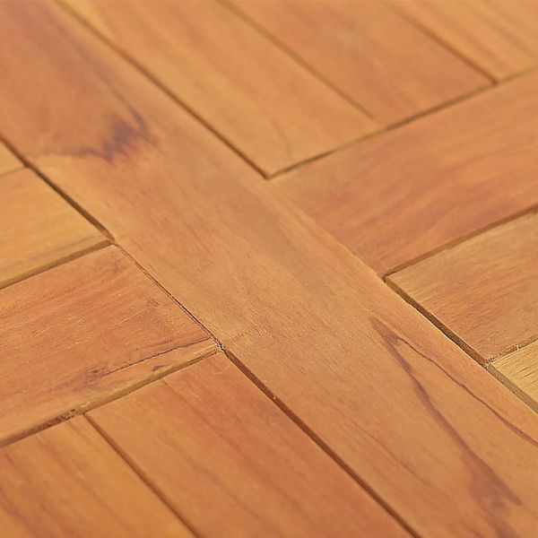 Плот за маса, тиково дърво масив, кръгъл, 2,5 см, 40 см