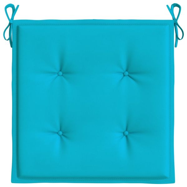 Възглавници за градински столове 4 бр тюркоаз 50x50x4 см плат