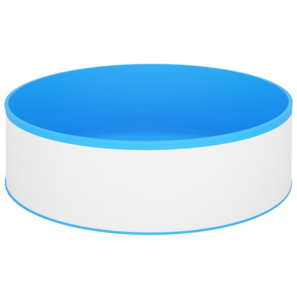 Басейн с линер, висящ скимер и помпа, 350x90 см, бял