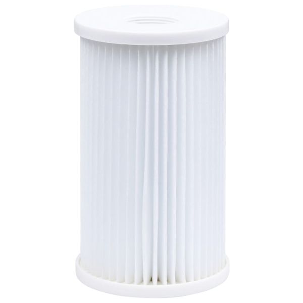 Басейн с линер, висящ скимер и помпа, 350x90 см, бял