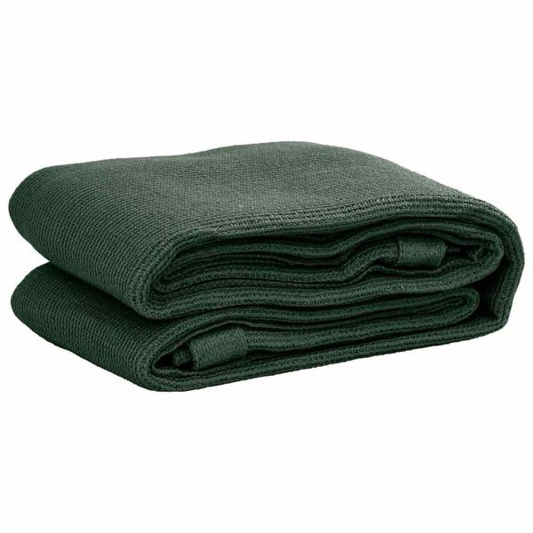 Килим за палатка, 400x800 см, тъмнозелен, HDPE