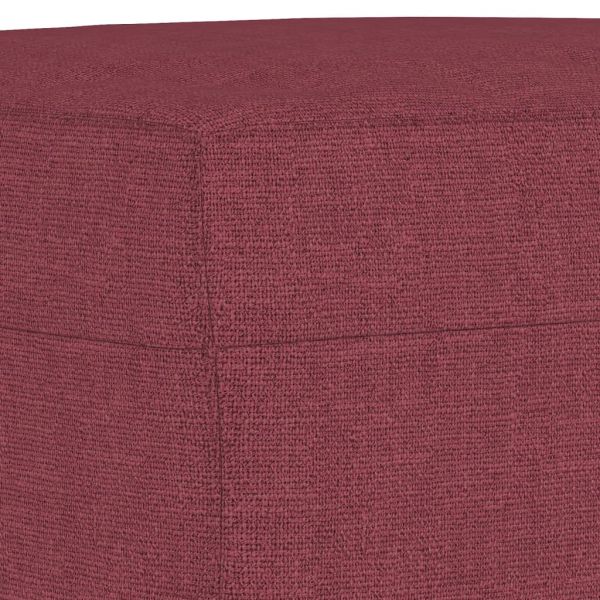 Комплект дивани 3 части с възглавници виненочервен текстил