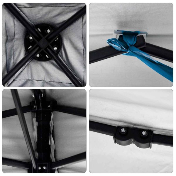 Комплект къмпинг тента с покрив 2 pcs Синьо Тафта и Тканина