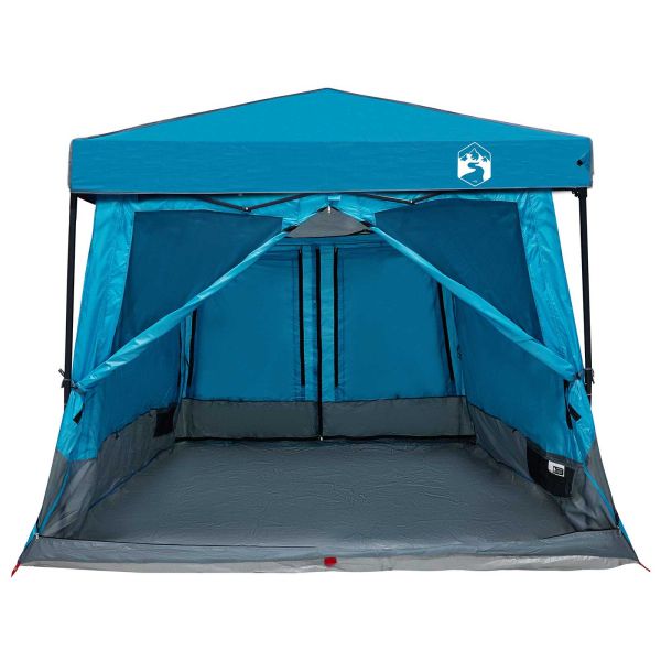 Комплект къмпинг тента с покрив 2 pcs Синьо Тафта и Тканина