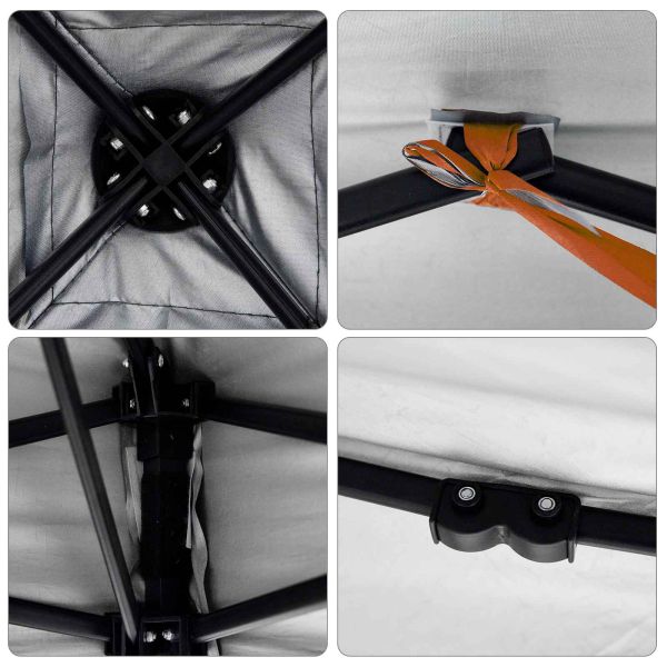 Комплект къмпинг тента с покрив 2 pcs Оранжево Тафта и Тканина