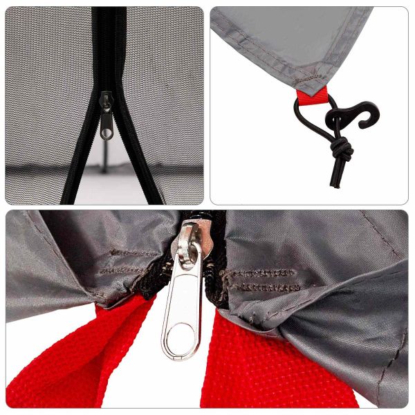 Комплект къмпинг тента 2 pcs Сив и оранжев Тафта и Тканина