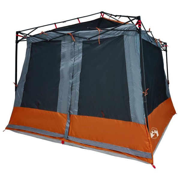 Комплект къмпинг тента 2 pcs Сив и оранжев Тафта и Тканина