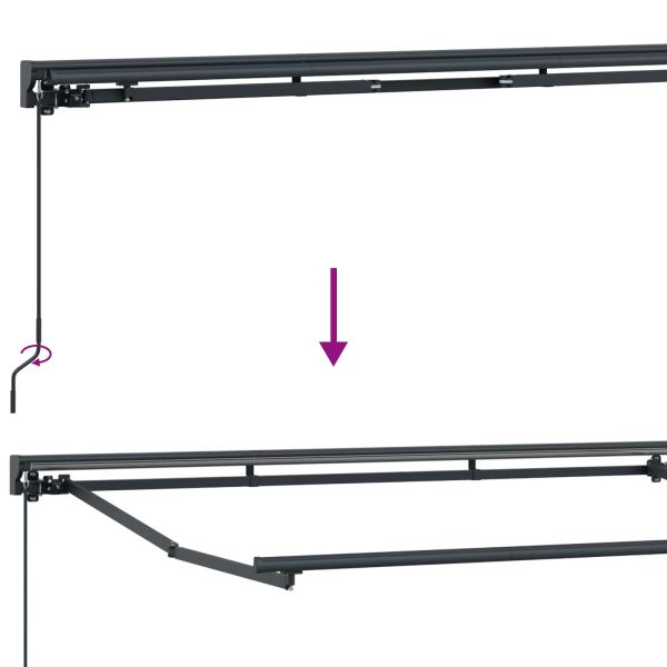 Ръчна рамка за сенник с LEDs 4,5 × 3,5 m