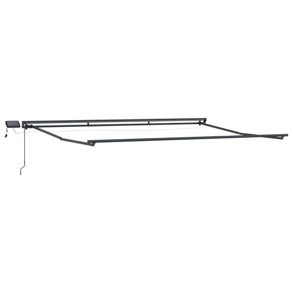 Ръчна рамка за сенник с LEDs Синьо, Бяло, Антрацит 5 x 3 m