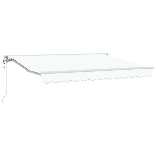 Електрически разтегателен навес Бяло 3 x 2,5 m