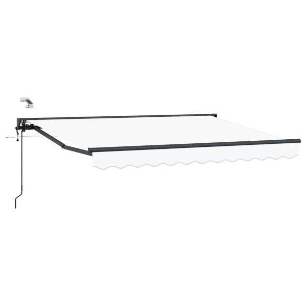 Електрически разтегателен навес Бял 3,5 x 2,5 m