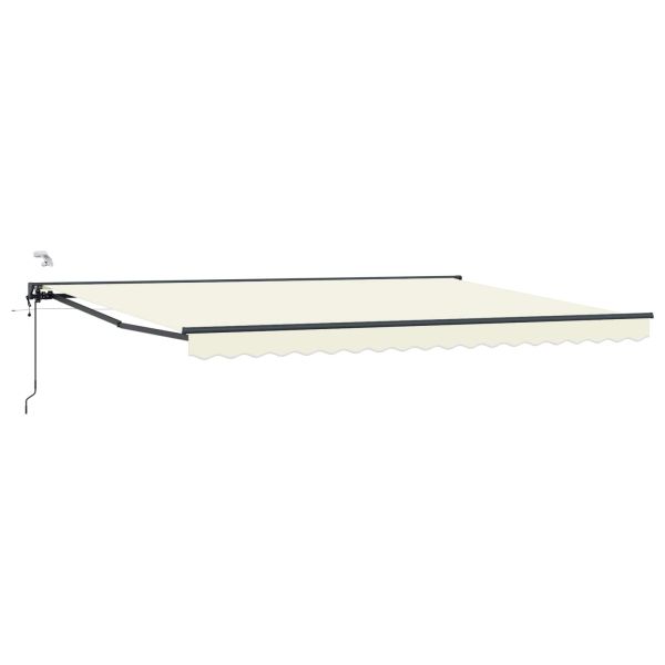 Електрически разтегателен навес Кремав и антрацит 4,5 × 3,5 m