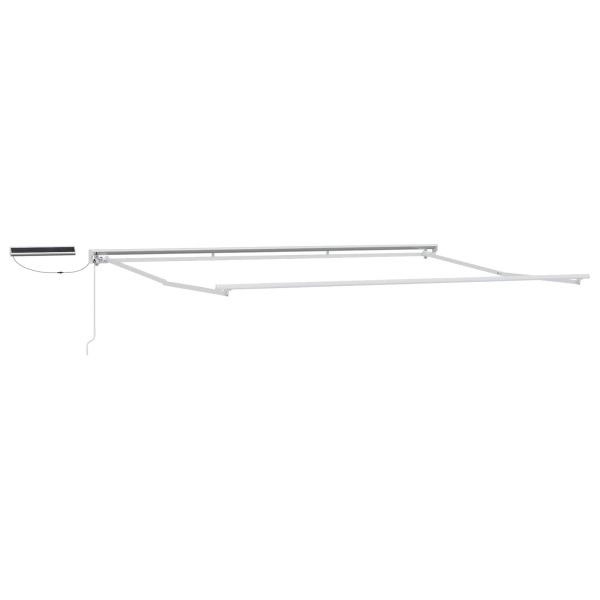 Електрически разтегателен навес Бял 4 × 3,5 m