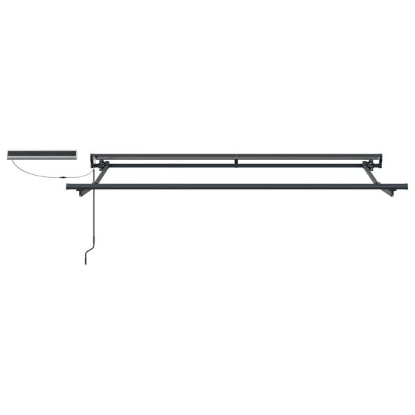 Електрически разтегателен навес Червен и Антрацит 3,5 x 2 m