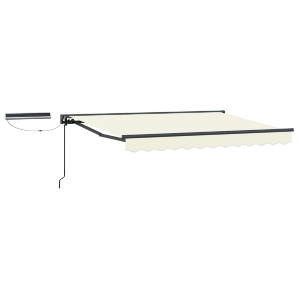 Електрически разтегателен навес Кремав и антрацит 3 x 2,5 m