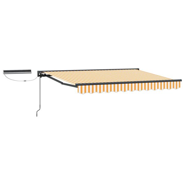 Електрически разтегателен навес Жълто, Бяло, Антрацит 3 x 2,5 m