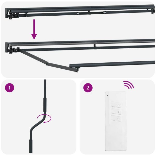 Електрически разтегателен навес Жълто, Сиво, Антрацит 4 × 3 m