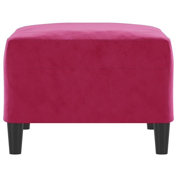Табуретка, виненочервена, 70x55x41 см, кадифе