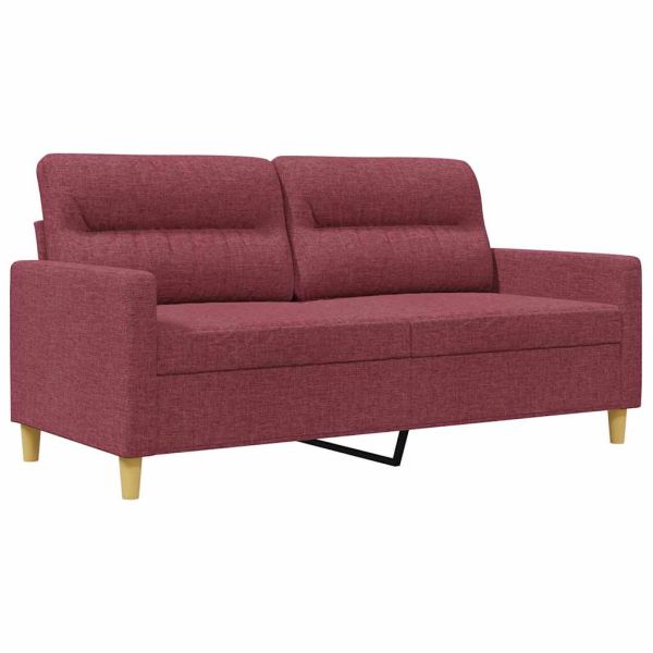 2-местен диван, Виненочервен, 140 см, текстил