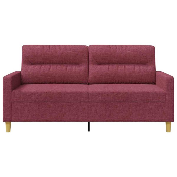 2-местен диван, Виненочервен, 140 см, текстил