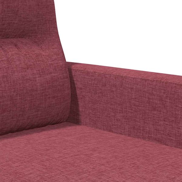 2-местен диван, Виненочервен, 140 см, текстил