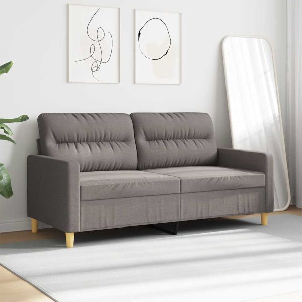 2-местен диван, Таупе, 140 см, текстил