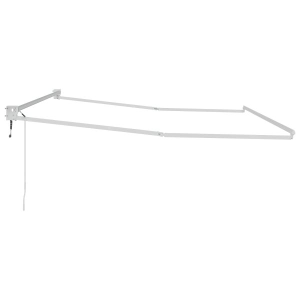 Електрическа разтегателна рамка за сенник Бял 4 x 2 m Алуминий