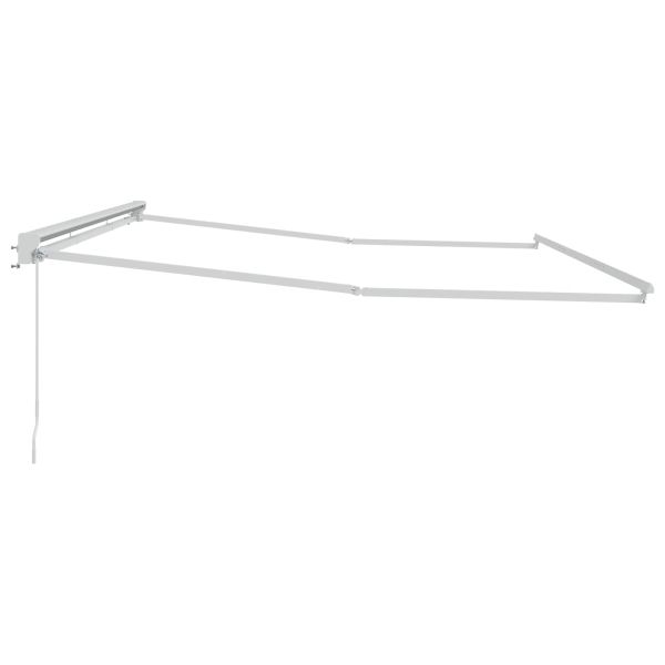 Ръчно навесна рамка Регулирума Бял 4,5 × 3,5 m Стомана