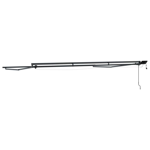 Ръчна рамка за сенник с LEDs Антрацит 4,5 × 3 m Алуминий