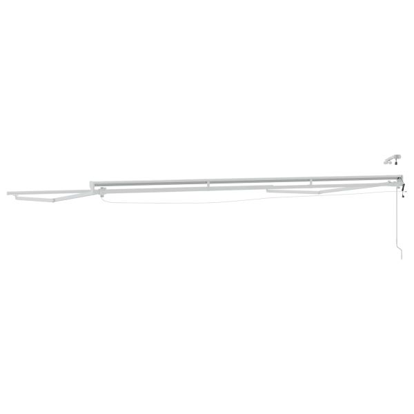 Електрическа рамка за сенник с LED светлини Бял 4 × 3 m